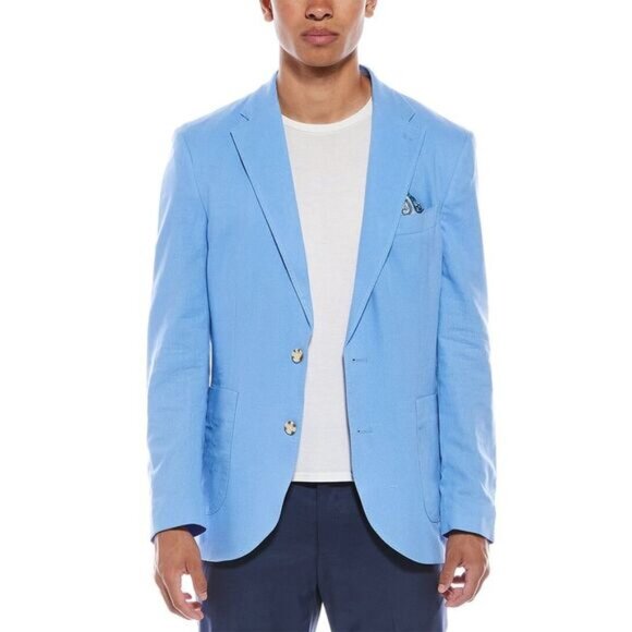 Tailorbyrd Men's Solid Linen-Blend Sportcoat 40R - Picture 1 of 4